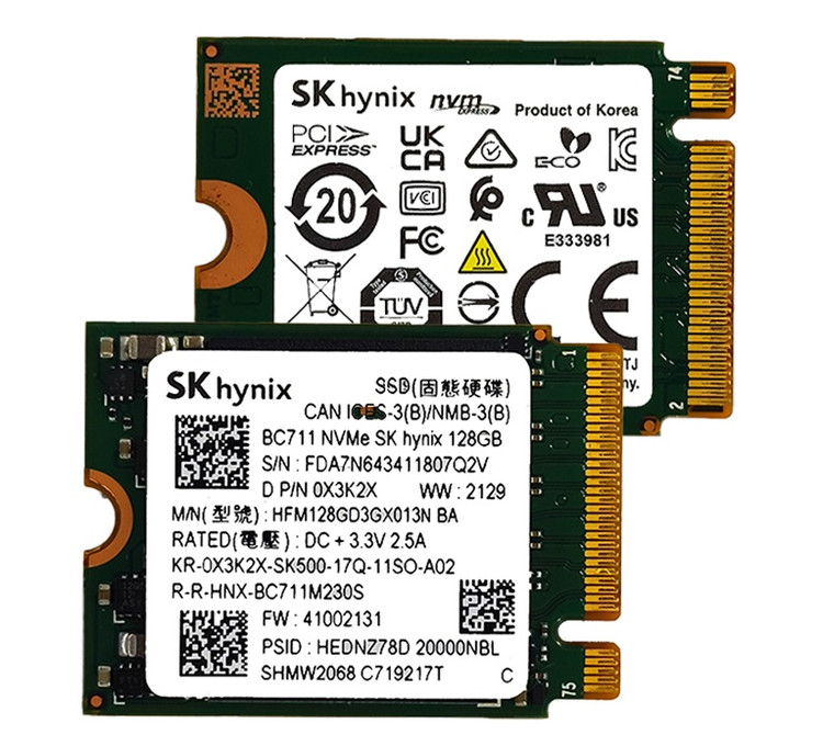 حافظه اس اس دی m2 سایز 2230 ظرفیت 128 گیگابایت برند اس کی هاینیکس مدل BC711 NVME