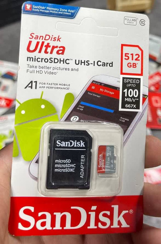کارت حافظه microSDHC سن دیسک مدل Ultra A1 ظرفیت 512 گیگابایت