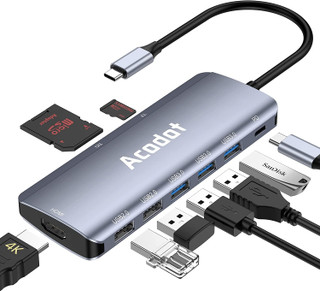 هاب 9 پورت USB3 ، USB2 ،HDMI و SD برند Acodot مدل X00198 با امکان شارژ سریع لپ تاپ و موبایل