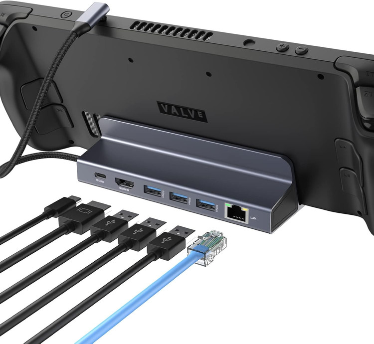 هاب استند دار 6 پورت USB3 و HDMI برند AYCLIF مدل DC023 با امکان شارژ سریع لپ تاپ و موبایل